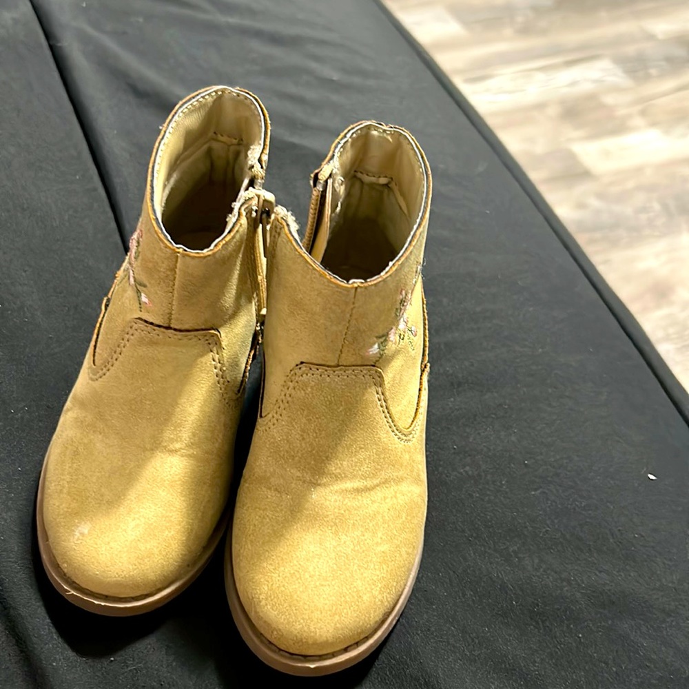 Brown ankle high booties